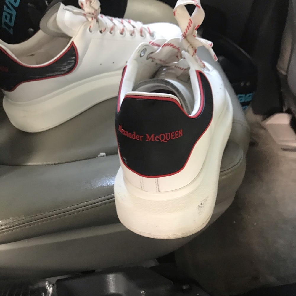 White black and red Alexander McQueen shoes